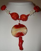 Red & White Coral Necklace